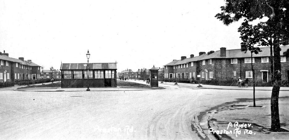 Preston Road bus terminus in 1929