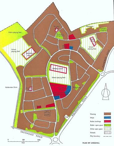Longhill Estate as planned in the early 1950s