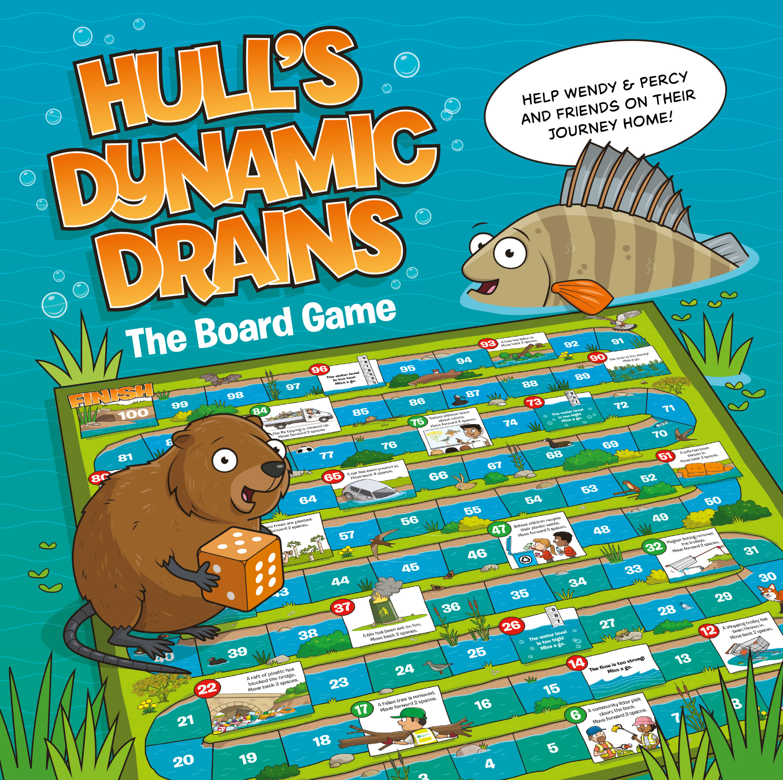 Hull's Dynamic Drains board game